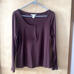 Athleta Burgundy Henley